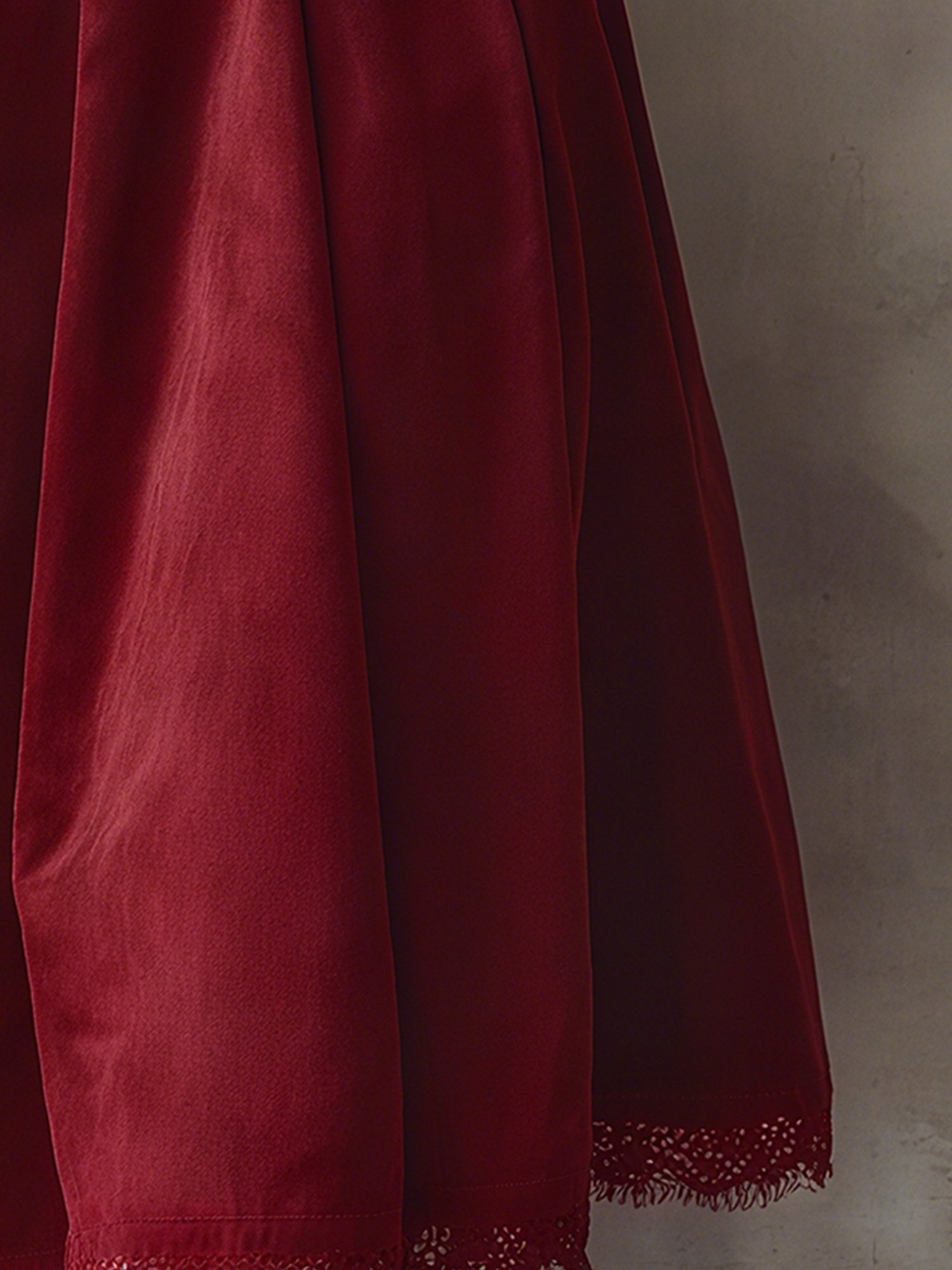 Midi Cotton Skirt (Shirt and Vest Not Included), Plain, Pocket Design, Vintage, Green - Image 8