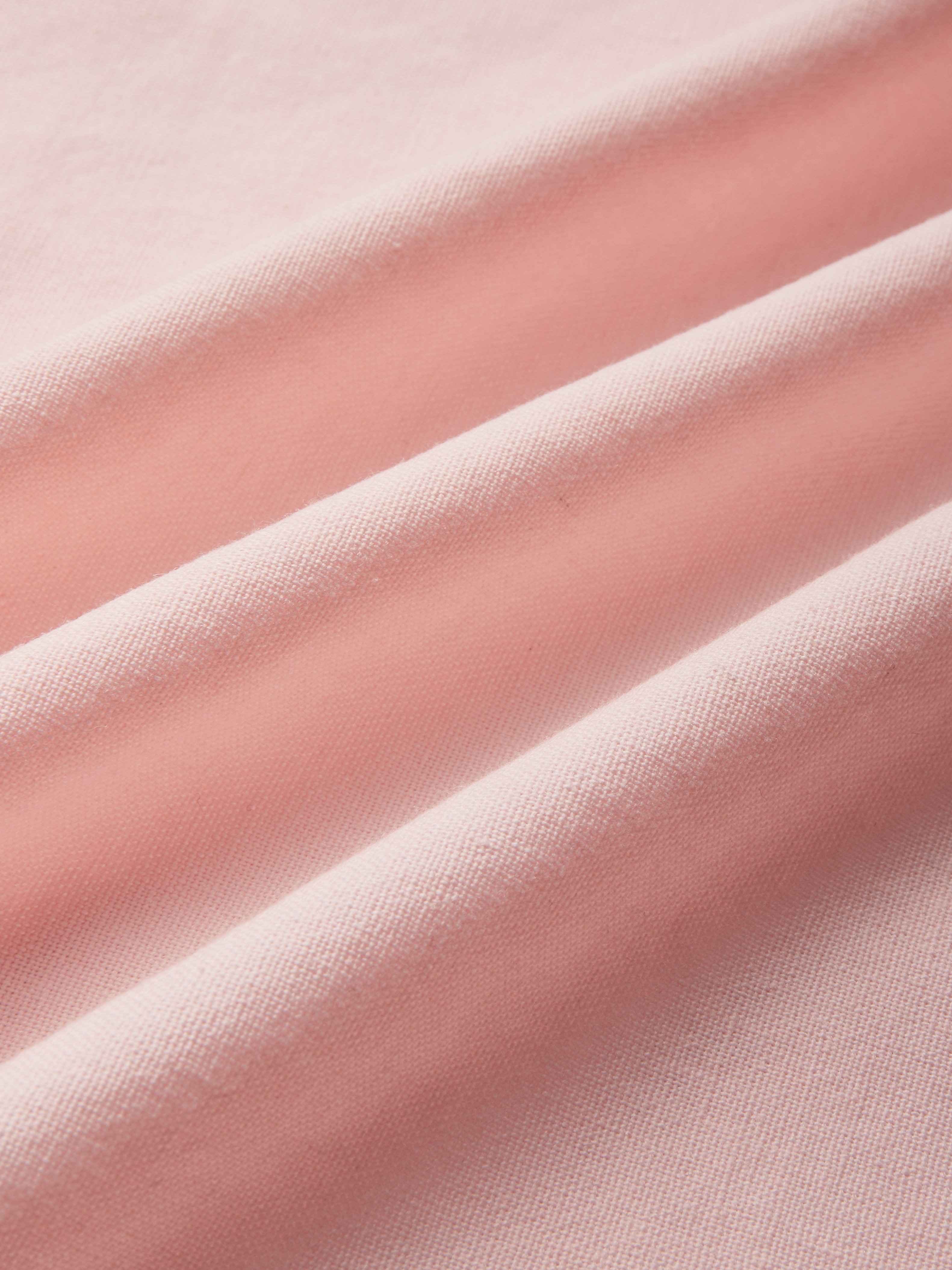 Linen Midi Dress, Three Quarter Sleeve, V neck, Plain, Vintage, Pink - Image 4