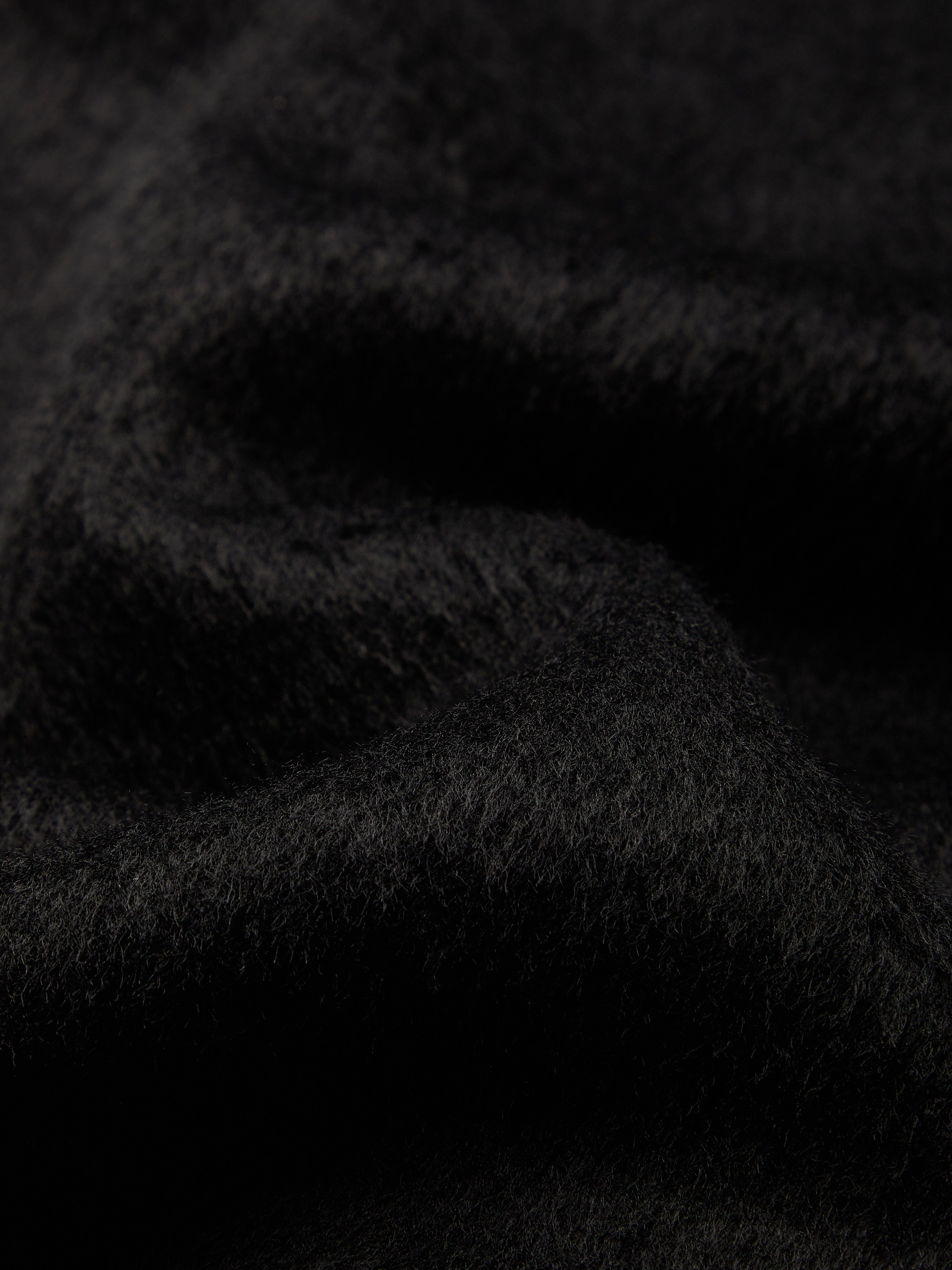 Wool Trench Coat, Long Sleeves, Lapel Collar, Plain, Button Design, Vintage, Black - Image 6