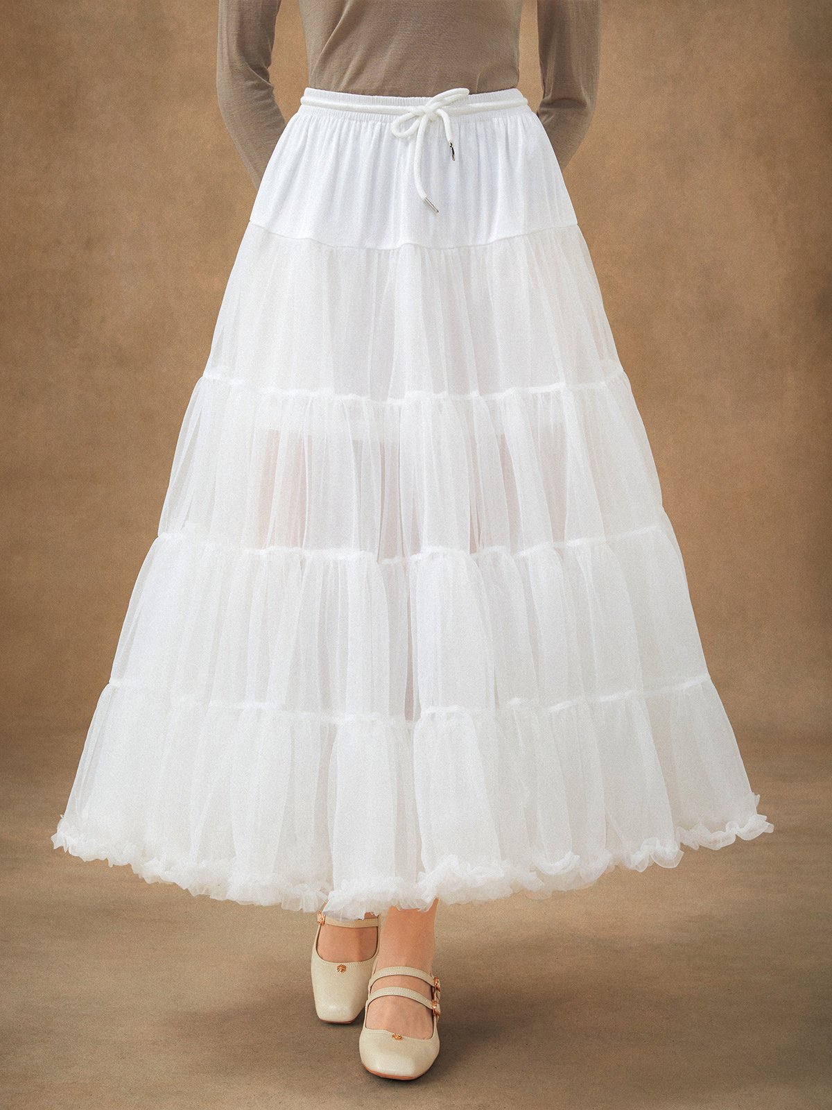 Multi-Layered Petticoat for Effortless Volume-Black - Image 4